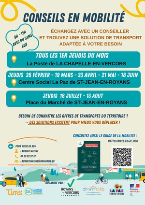 Permanence Mobilité – La Chapelle en Vercors