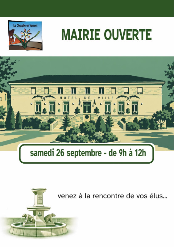 affiche mairie ouverte