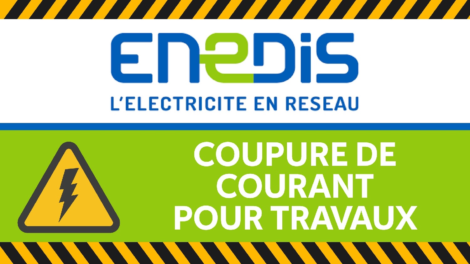 Coupures de courant pour travaux ENEDIS