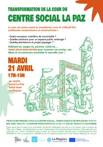 affiche Transformation de la cour du Centre Social La Paz
