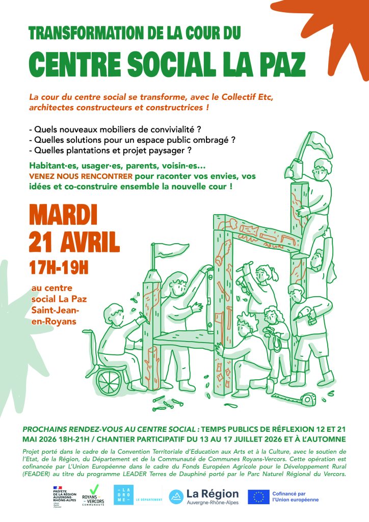 affiche Transformation de la cour du Centre Social La Paz