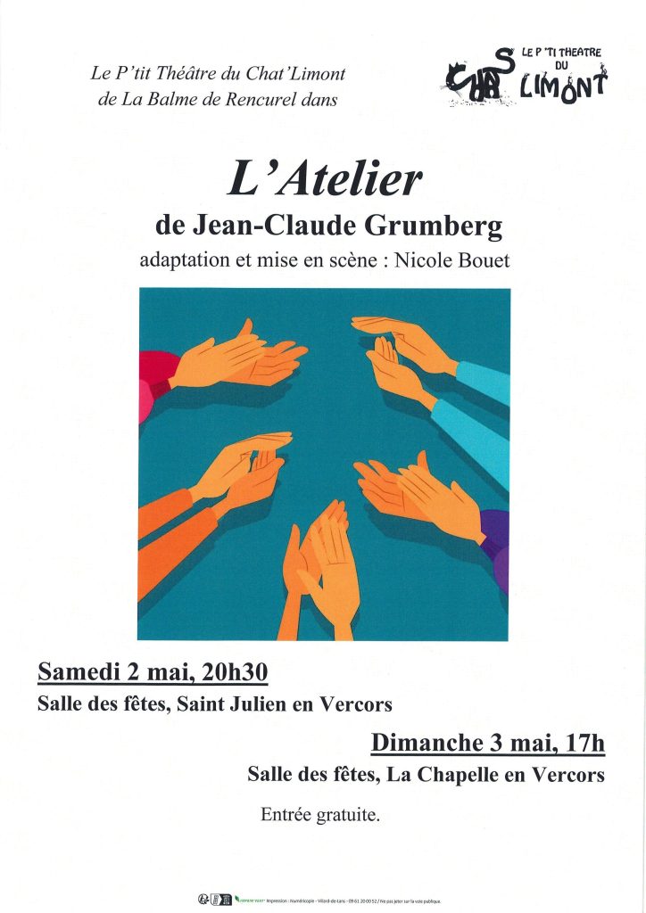 Le P'tit Théâtre du Chat'Limont propose L’atelier de Jean-Claude Grumberg