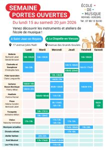 portes ouvertes école de musique